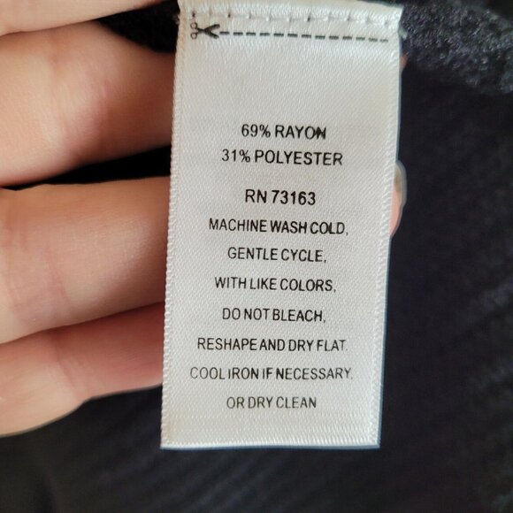 Spense Sweater Womens XL Black‎ Cardigan 3/4 Sleeve Hook & Eye Classic Essential - Picture 6 of 12